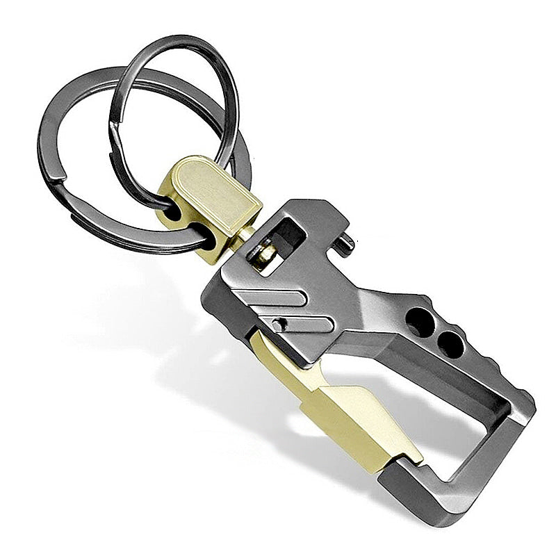 WPKD BLUEIY Porte-Clés Multifonction 12 En 1 Acier Inoxydable - Ouvre-Bouteille Mousqueton Outil Extérieur