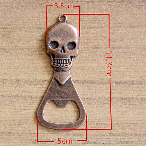 PORTE-CLÉ DÉCAPSULEUR TÊTE DE MORT MEXICAINE