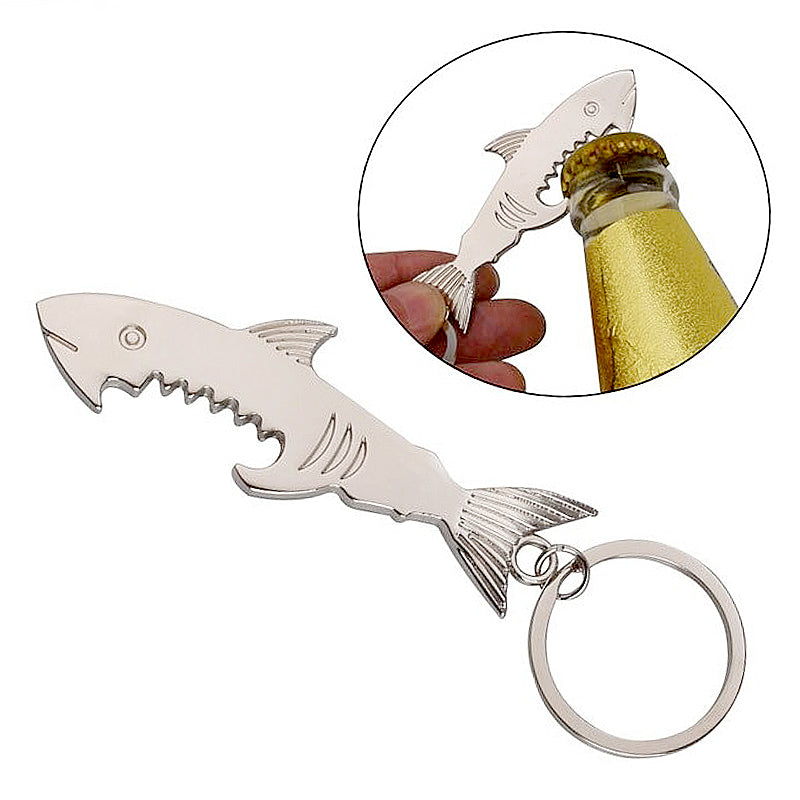 Porte-clés Requin Mignon - Breloque Bleue Et Blanche Avec Détails Dorés, Cadeau Fun Pour Amoureux De La Mer - 7